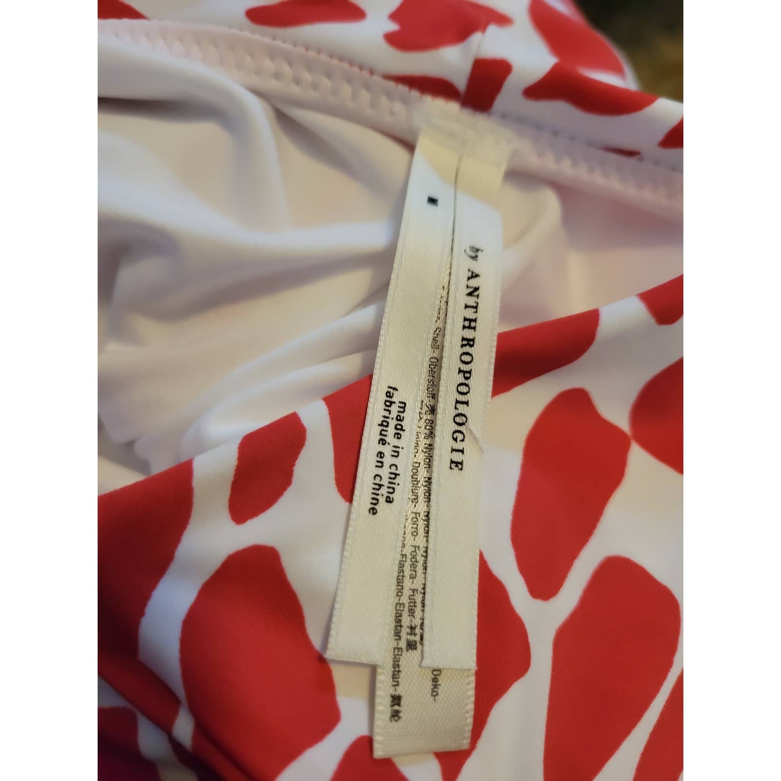 New Anthropologie Kimmie Halter One-Piece Swimsuit $128 RED Medium