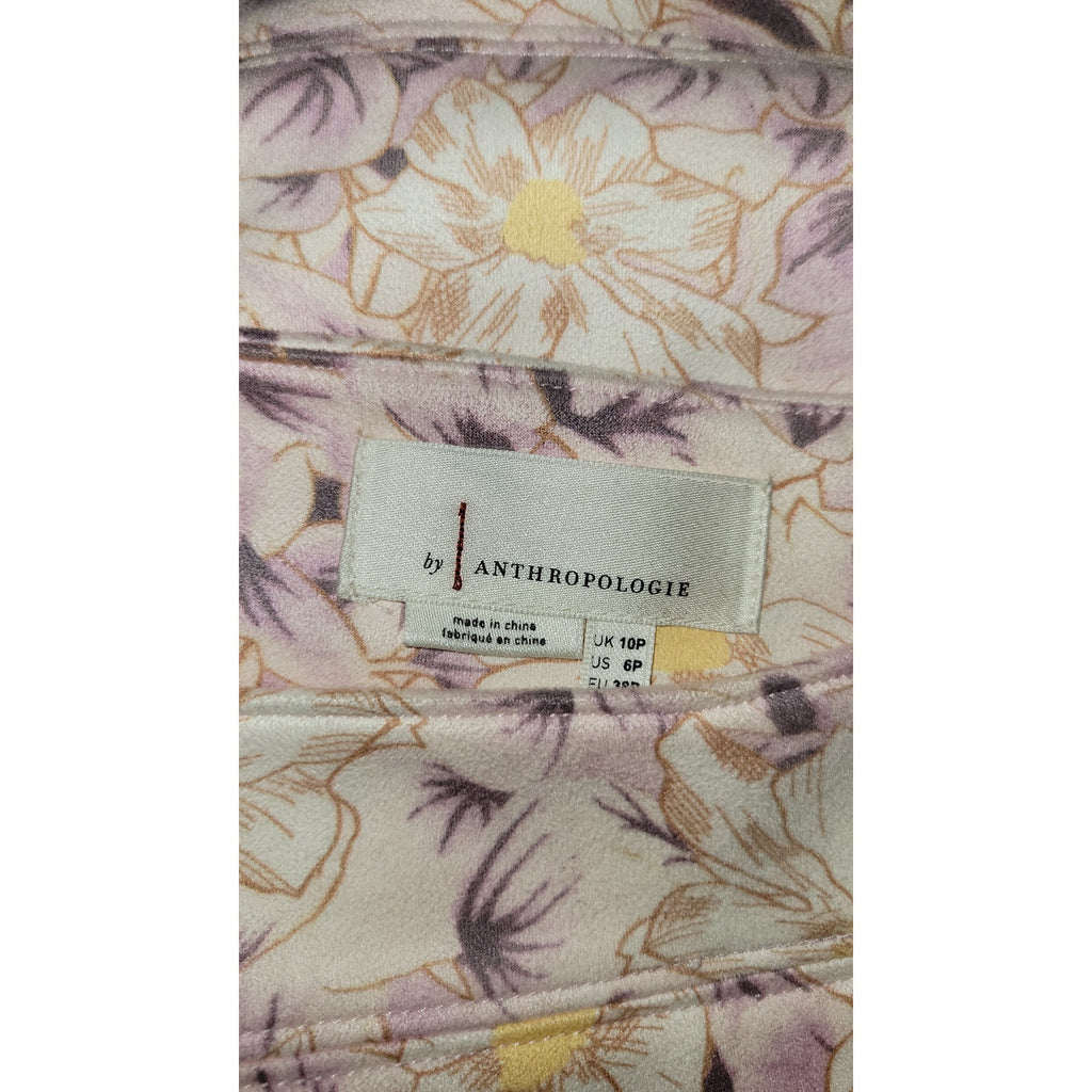 Anthropologie Skye Ruffled Floral Midi Skirt