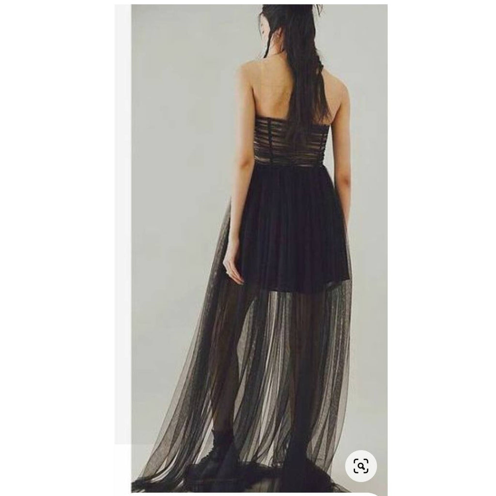 New Free People SAU LEE Bella Strapless Maxi Gown $510 SIZE 12 Black