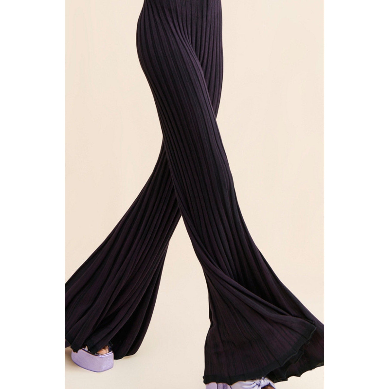Free People Lady Luck Knit Wide-leg Jumpsuit