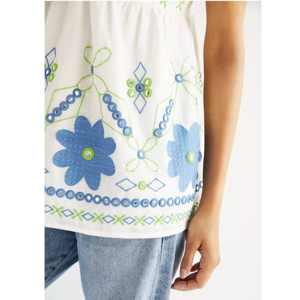 Anthropologie Forever That Girl Jordan Eyelet Babydoll Tank