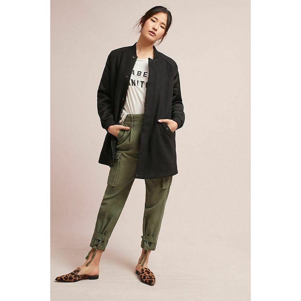 New Anthropologie Left Bank Wool Jacket by MoVint $350 Black X-SMALL