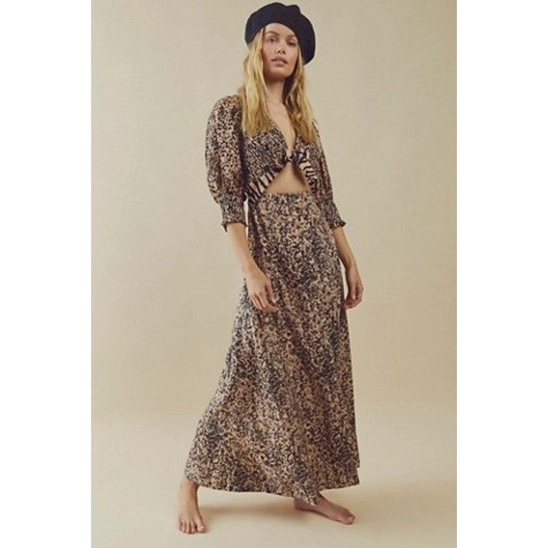 New Free People FP String Of Hearts Maxi Dress $188 SMALL Crean
