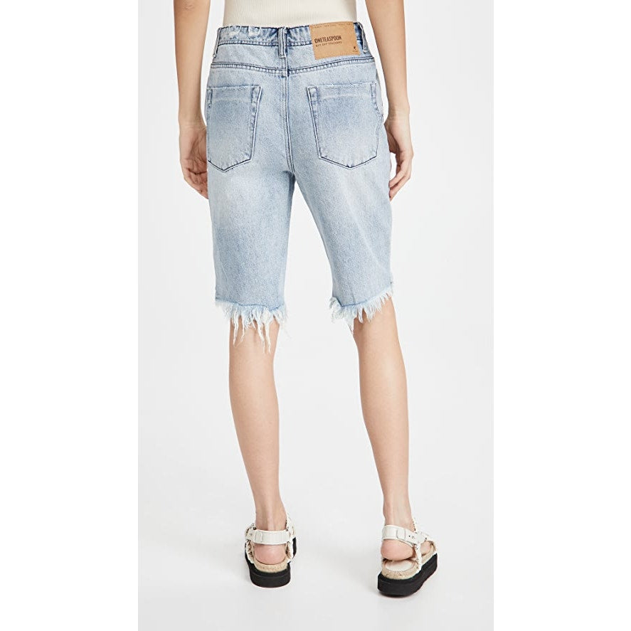New One Teaspoon Salty Dog Cutoff Trucker Shorts $112 SIZE 26 Distressed