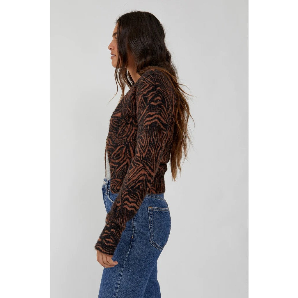 Free People She's All That Cardi SMALL Pink Fitted Classic Cardigan Free People