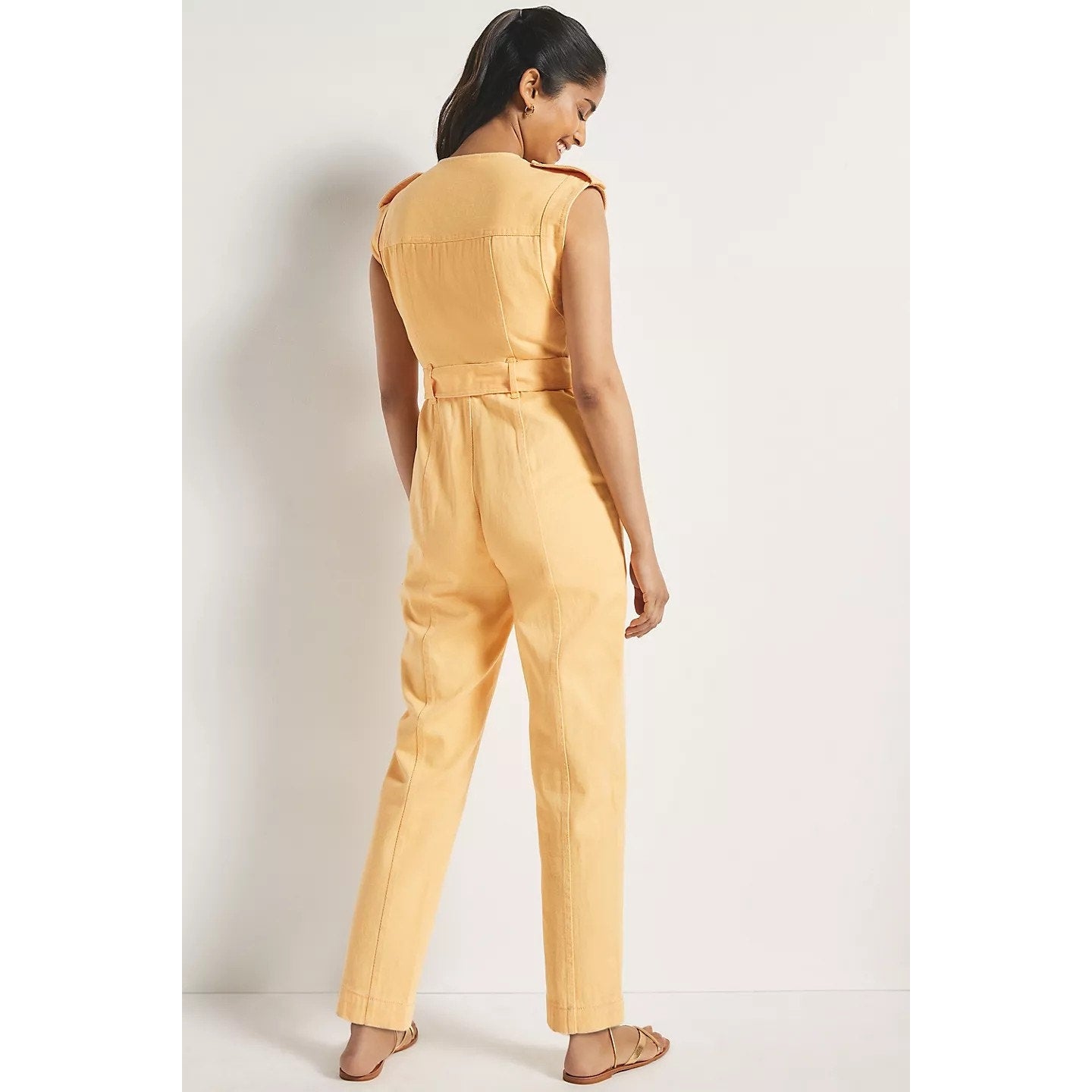 New Free People ANTHROPOLOGIE Significant Other Monty Jumpsuit $324 US 2 Orange