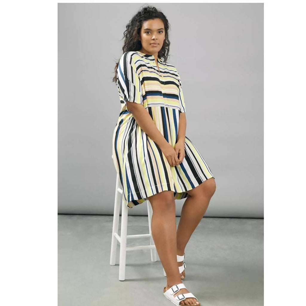 New Anthropologie Peter Som Naxos Striped Tunic Dress $148 XS/S Yellow