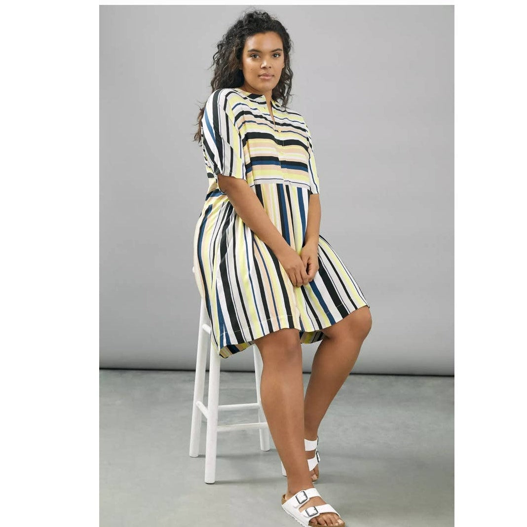 New Anthropologie Peter Som Naxos Striped Tunic Dress $148 XS/S Yellow