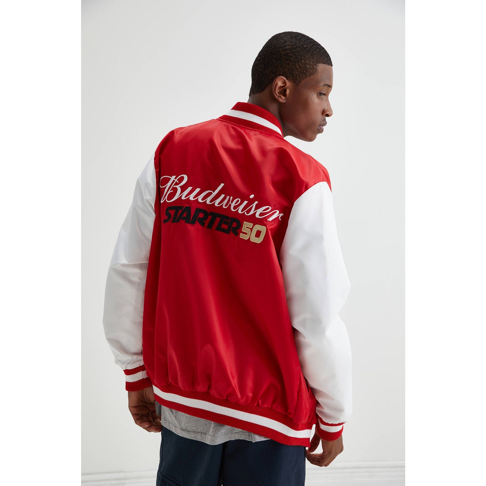 New Urban Outfitters Starter X Budweiser Crown Satin Jacket $170 MEDIUM