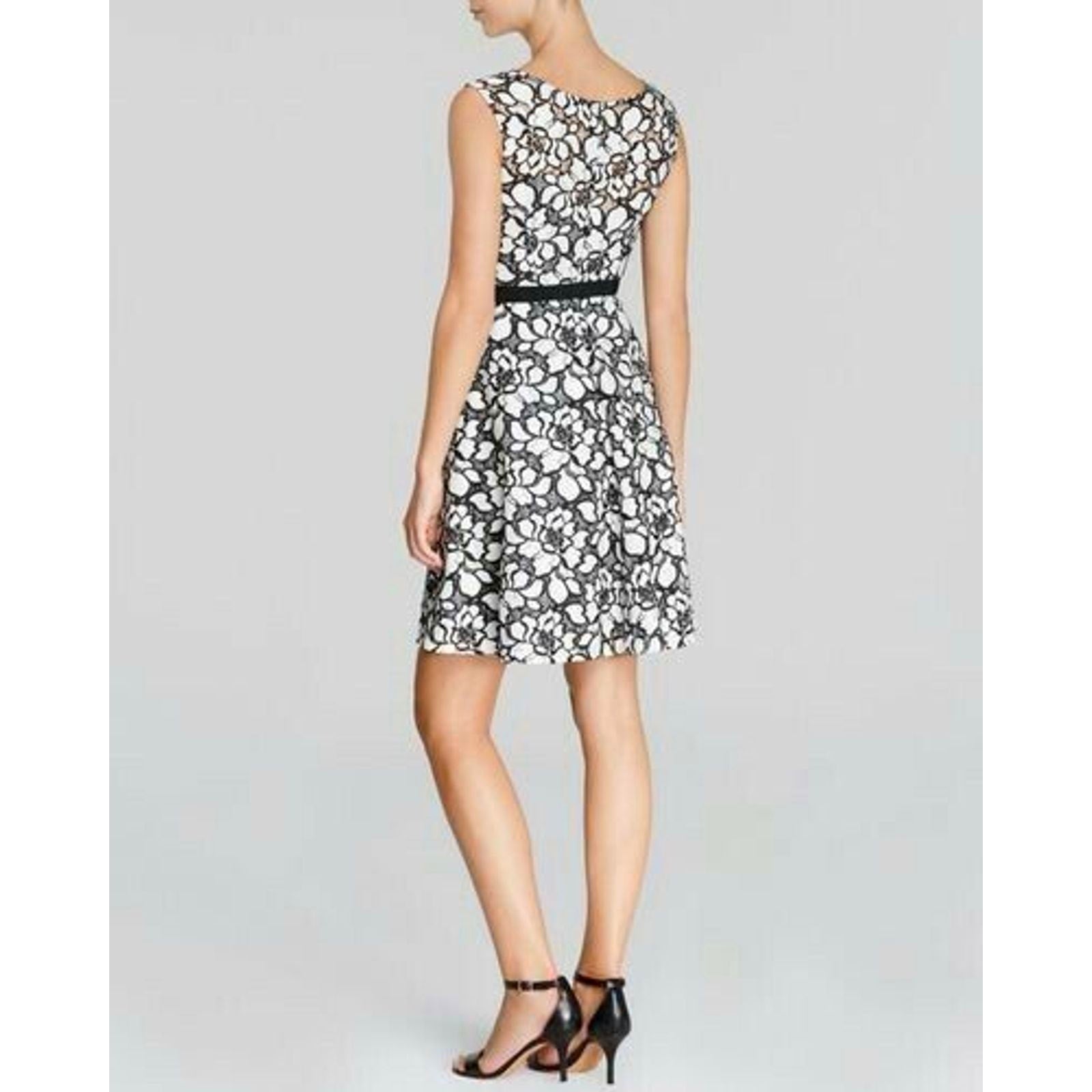 New Tracy Reese Audrey Fit & Flare Lace Overlay Mini Dress $178 Size 6