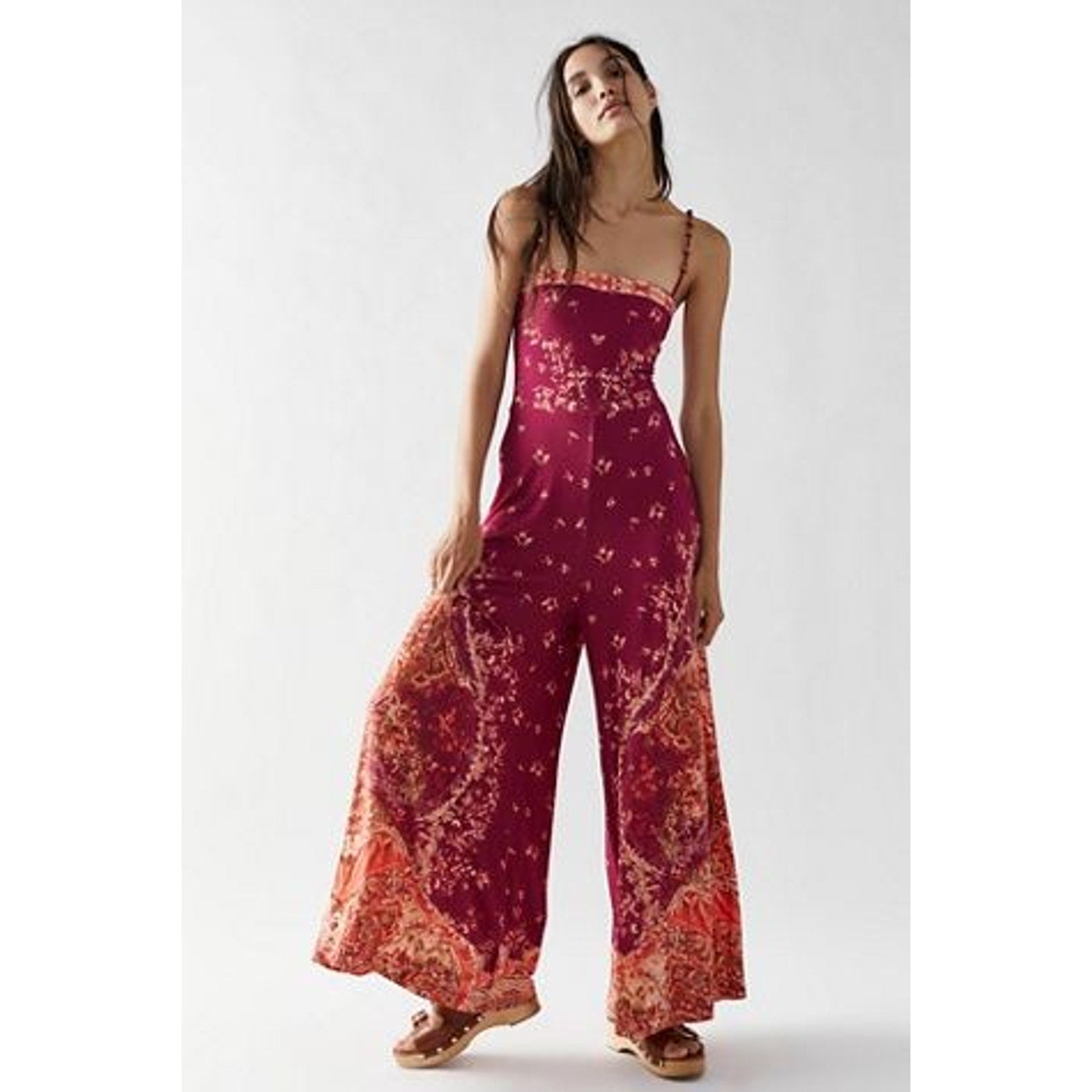 Free People Adjustable Boho Astrid Wide-Leg Jumpsuit