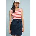New Anthropologie Mauritius Striped Top by Vanessa Virginia SMALL Red Motif