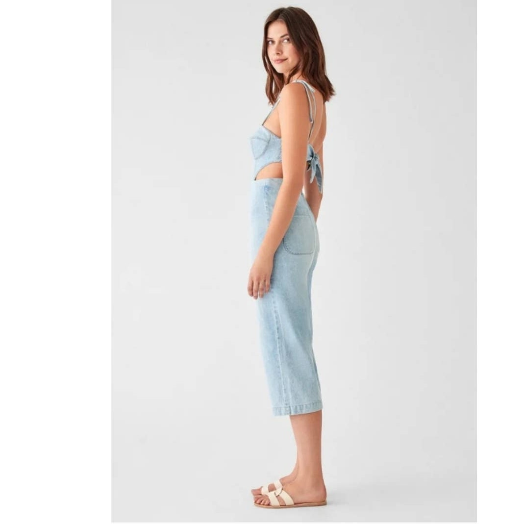 New Urban Outfitters DL1961 Hepburn Jumpsuit $209 X-SMALL Ibiza Wide-leg