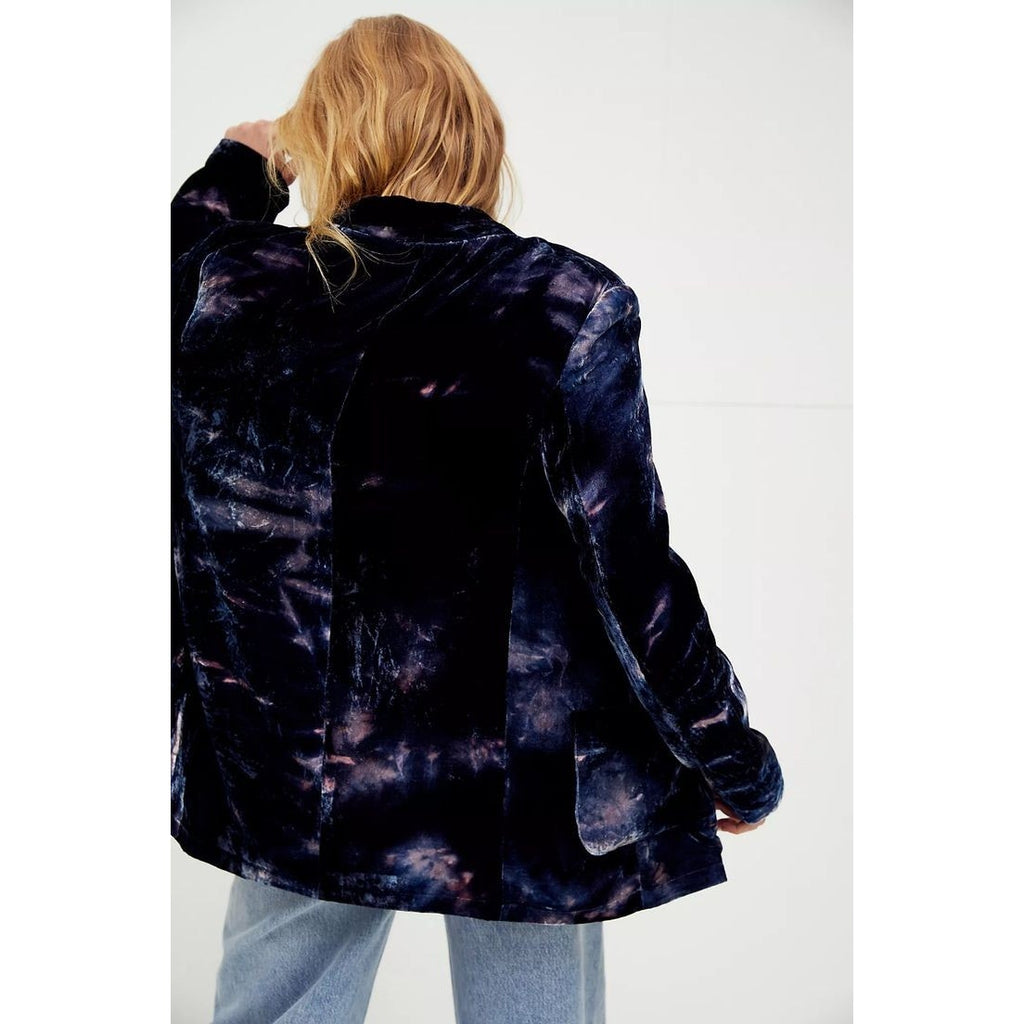 New FREE PEOPLE Space Velvet Blazer RIVERSIDE TOOL AND DYE $500 Size X-Small