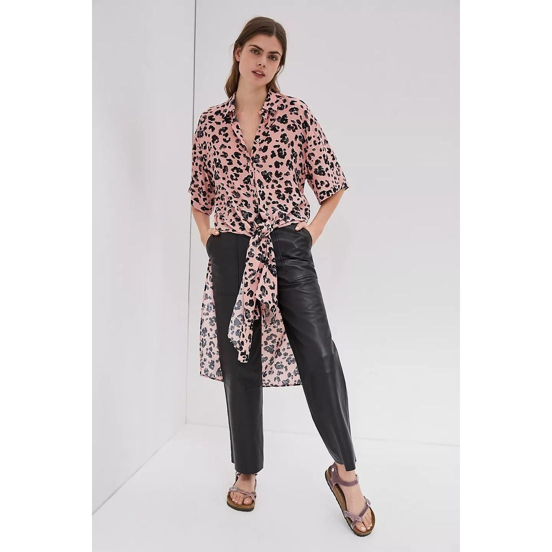 New Anthropologie Maeve Rita Abstract Button Tunic Blouse $88 X-SMALL Whimsical
