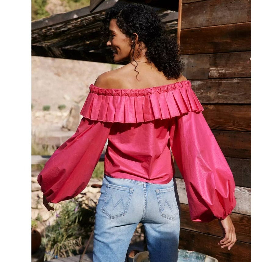New Anthropologie MARGO BARIDON Priscilla Ruffled Blouse $168 XS Long Sleeve