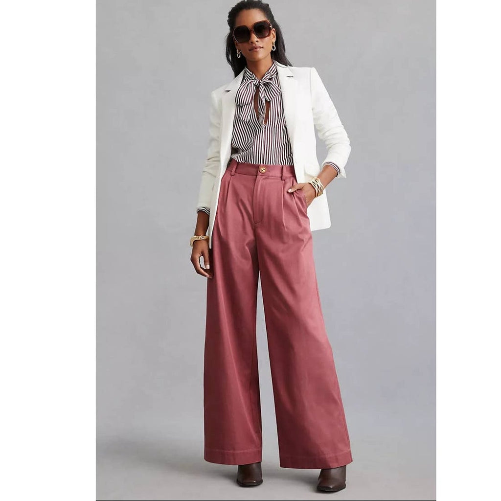New Anthropologie Magali Pascal Audra Pants $345 SMALL Rose