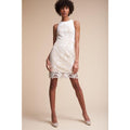 New Anthropologie James Coviello Ashbury Dress BHLDN $220 SIZE 8 Ivory/Nude