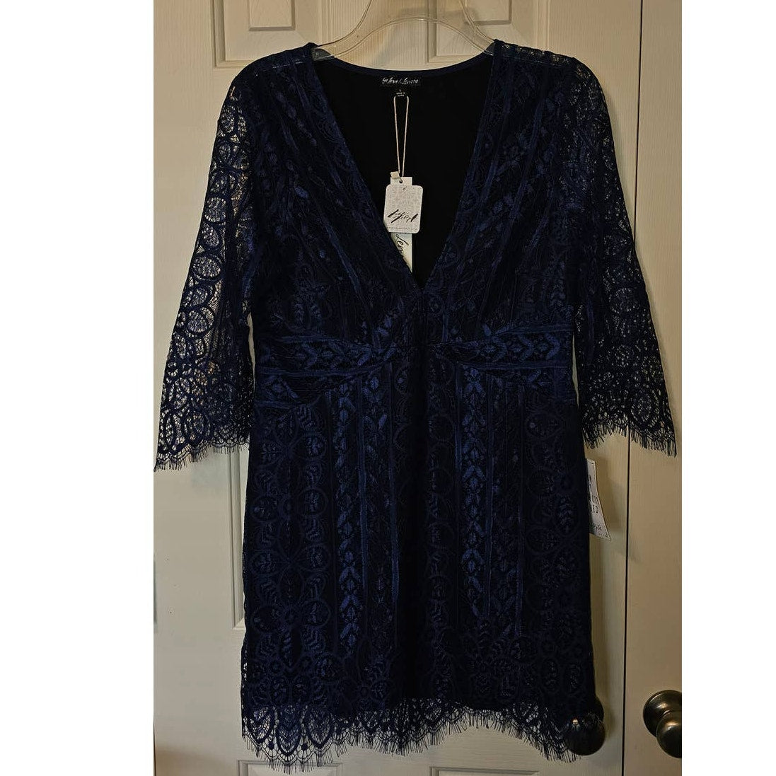 Free People For Love & Lemons Lyla Cocktail Dress $246  LARGE  Blue