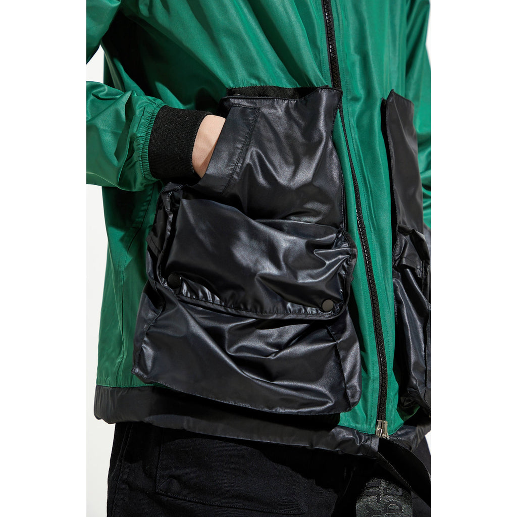 New Urban Outfitters LYpH Smitt Two-Tone Track Jacket $479  MEDIUM  Green/Black
