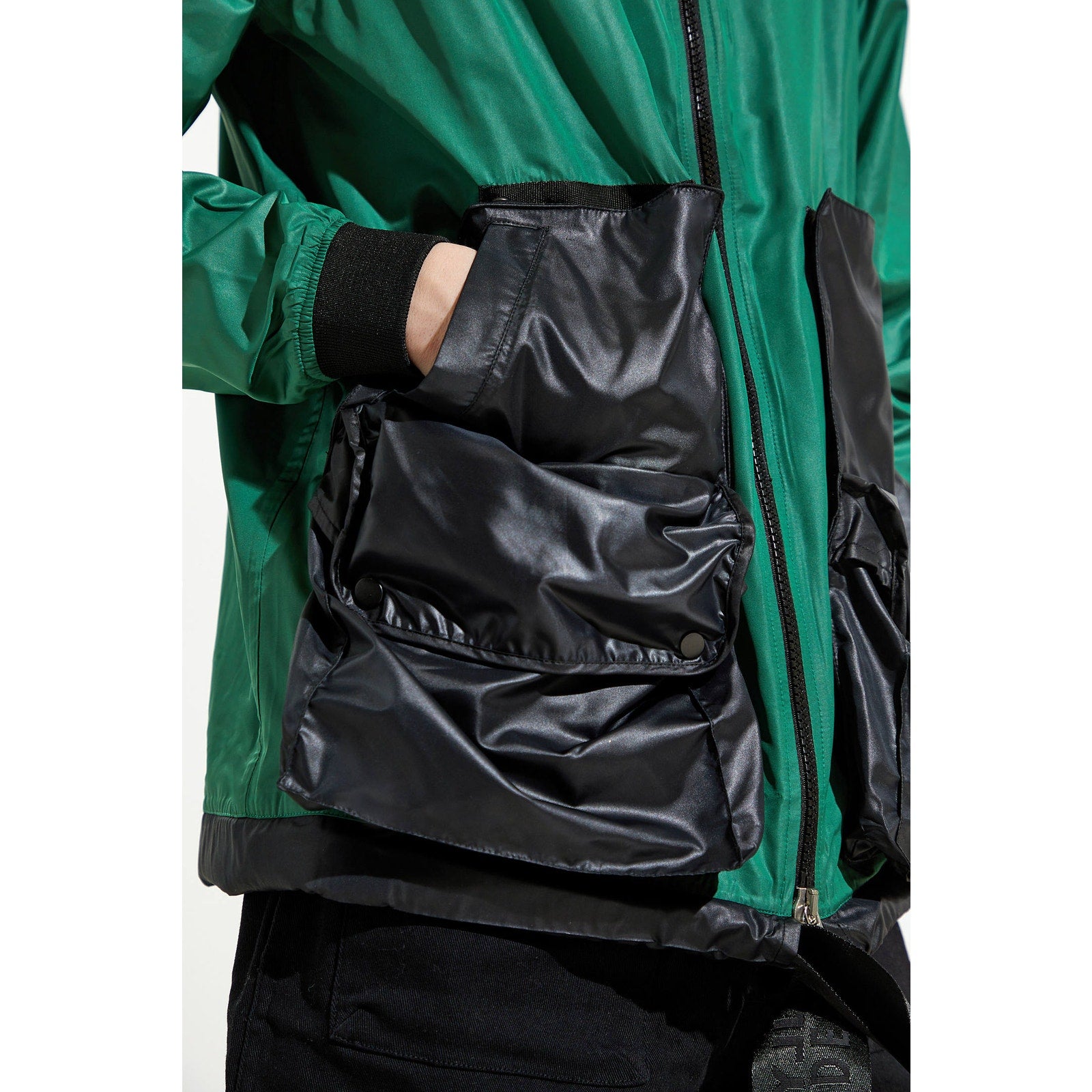 New Urban Outfitters LYpH Smitt Two-Tone Track Jacket $479  MEDIUM  Green/Black