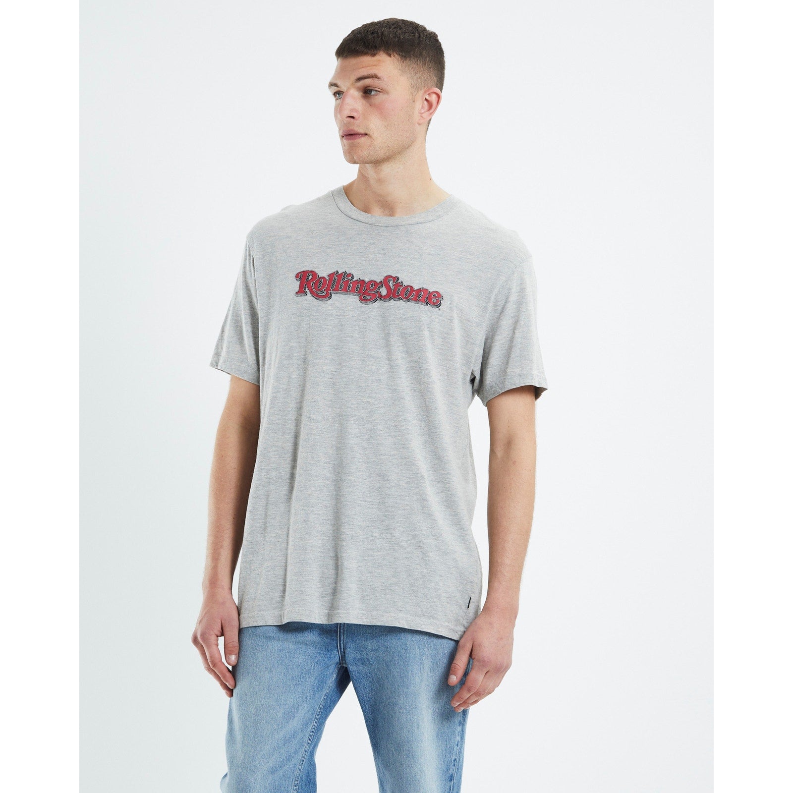 New Urban Outfitters Rolling Stone Marle Tee in Grey Marle $59 MEDIUM Gray