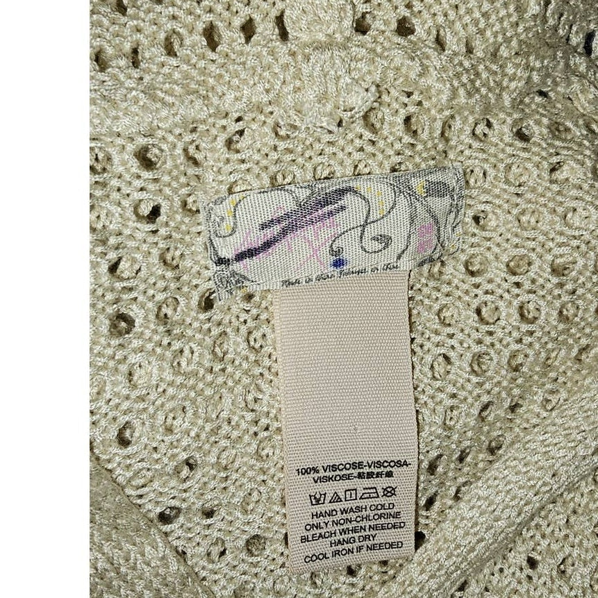 Free People Summer House Crochet Hooded Fringe Poncho