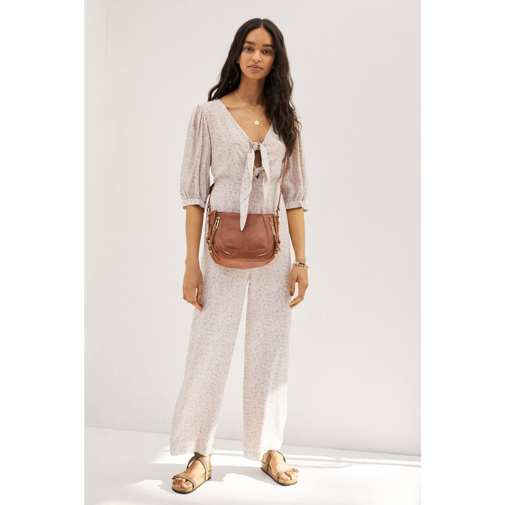Anthropologie x En Saison Aceline Floral Jumpsuit XS Front Tie Anthropologie