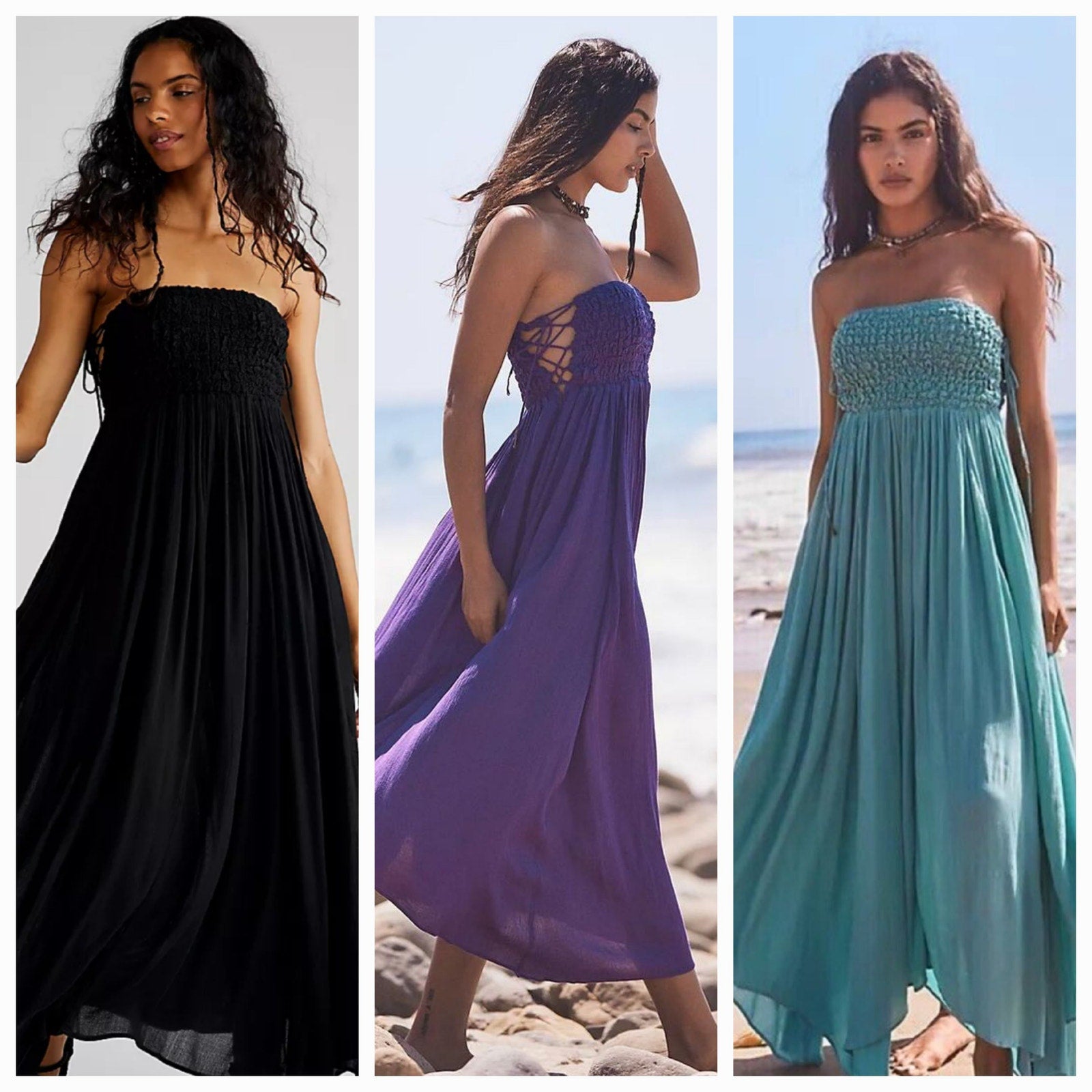 New Free People Turning Up The Temperature Maxi $118 SMALL Purple LACE-UP Sides
