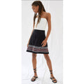 New Anthropologie Magali Pascal Embroidered Mini Skirt $260 X-SMALL Black
