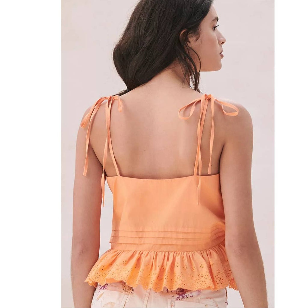 Anthropologie Mare Josephine Eyelet Ruffled Tank