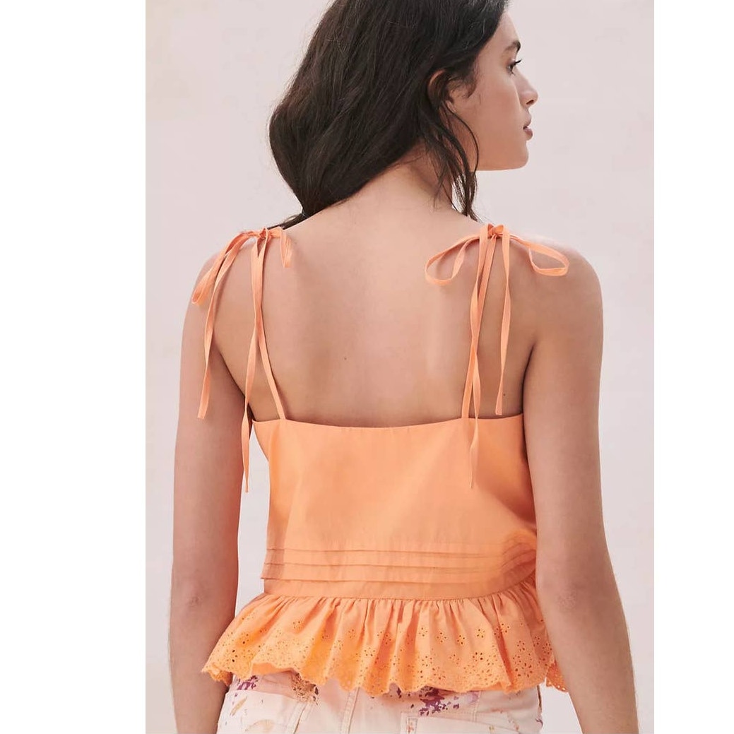 Anthropologie Mare Josephine Eyelet Ruffled Tank