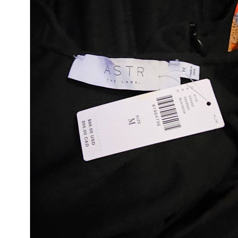 New Anthropologie ASTR The Label Betty Top $88 MEDIUM Black