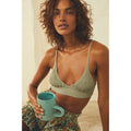 New Free People Ellery longline Bralette $38 Hazelwood Metallic XS Sweater Knit