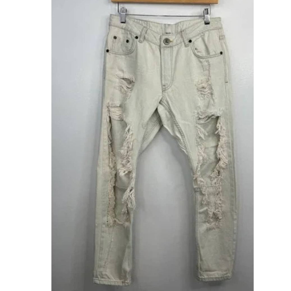 New One Teaspoon Brando Saints Destroyed Denim Jeans $178 Size 26