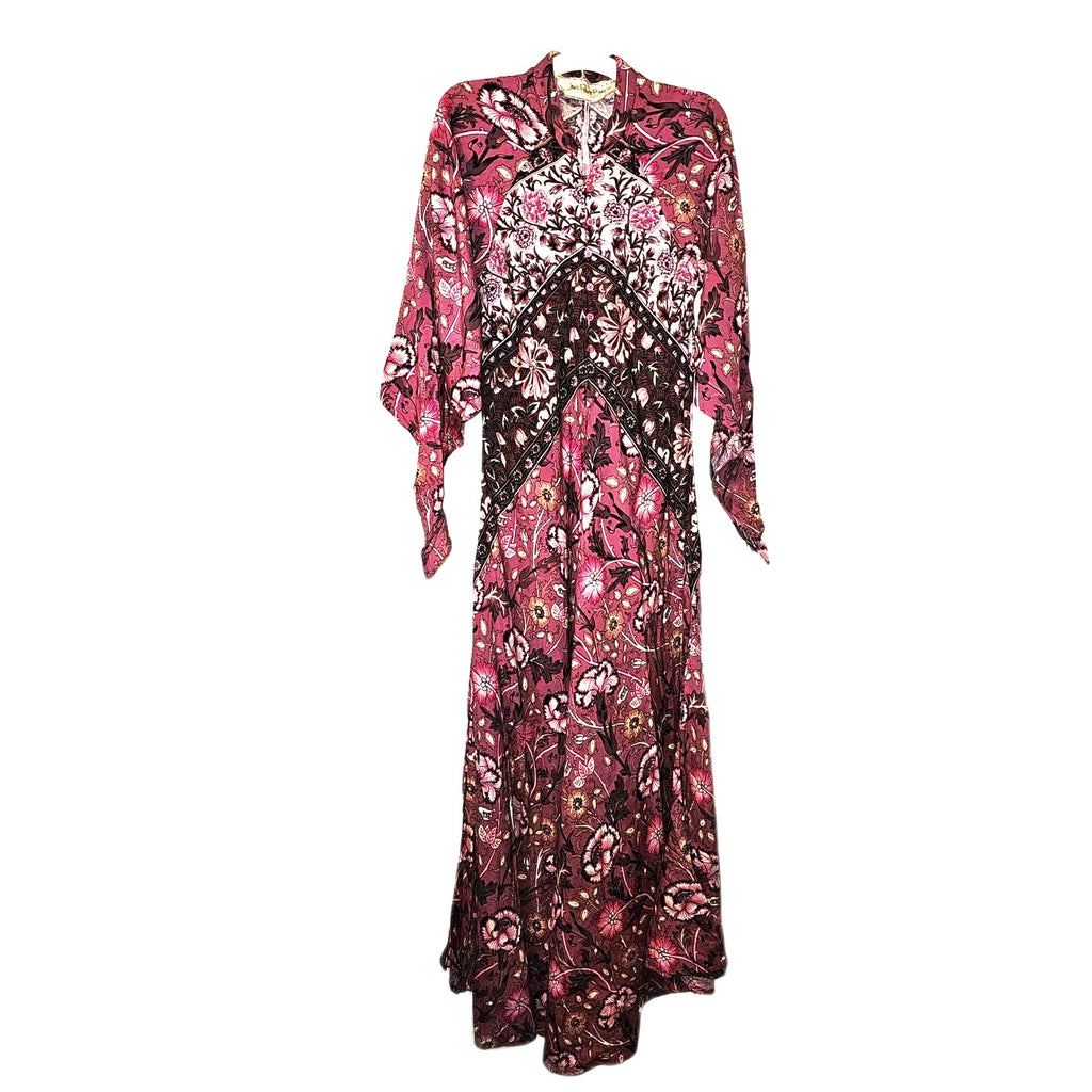 New Free People Jen's Pirate Booty Baroque Hyacinth Gown $286 X-SMALL Pink
