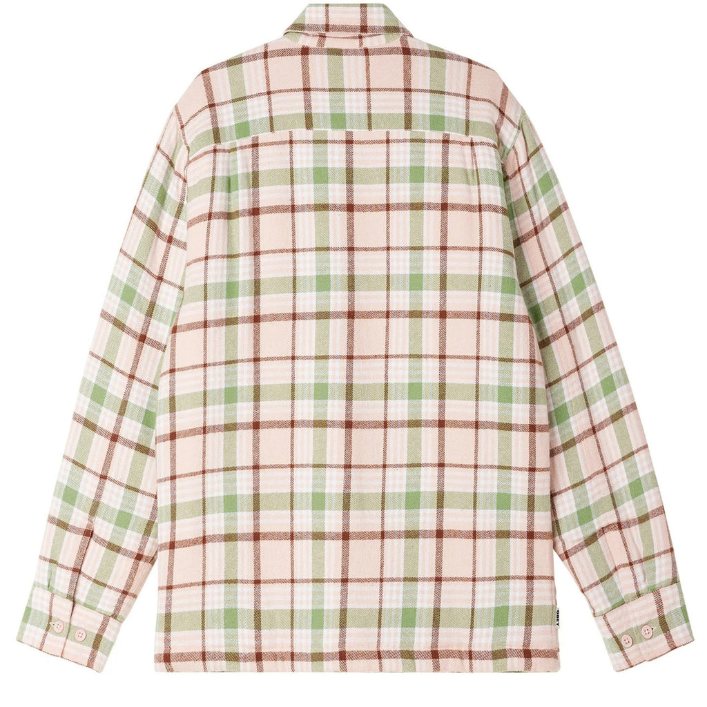 New Urban Outfitters OBEY Dom Plaid Shirt Jacket $120 MEDIUM Pink Clay