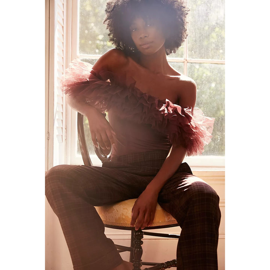 New Free People INTIMATELY Big Love Bodysuit $88 X-SMALL Purple