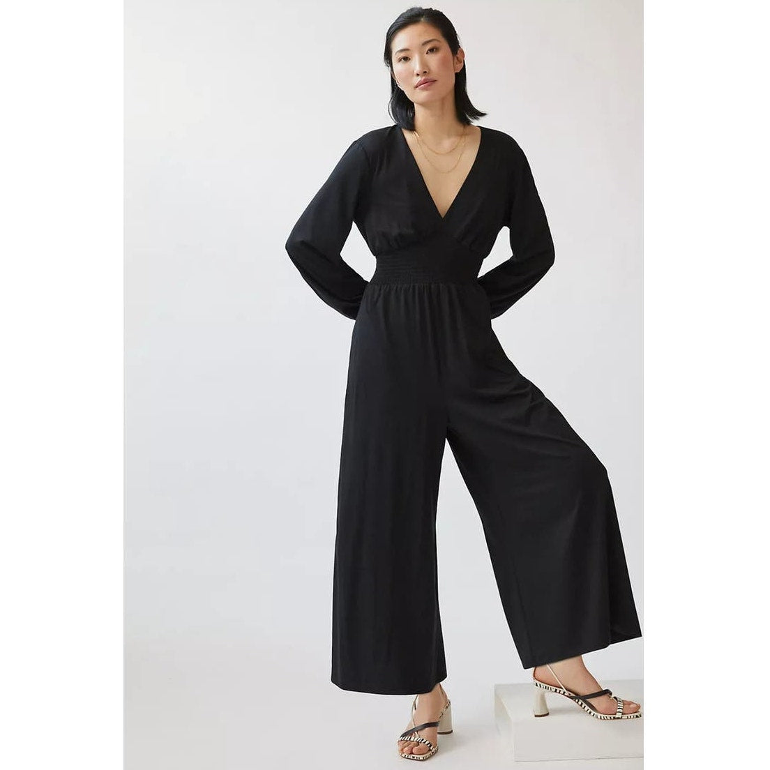 Anthropologie Hutch V-neck Wide-Leg Jumpsuit
