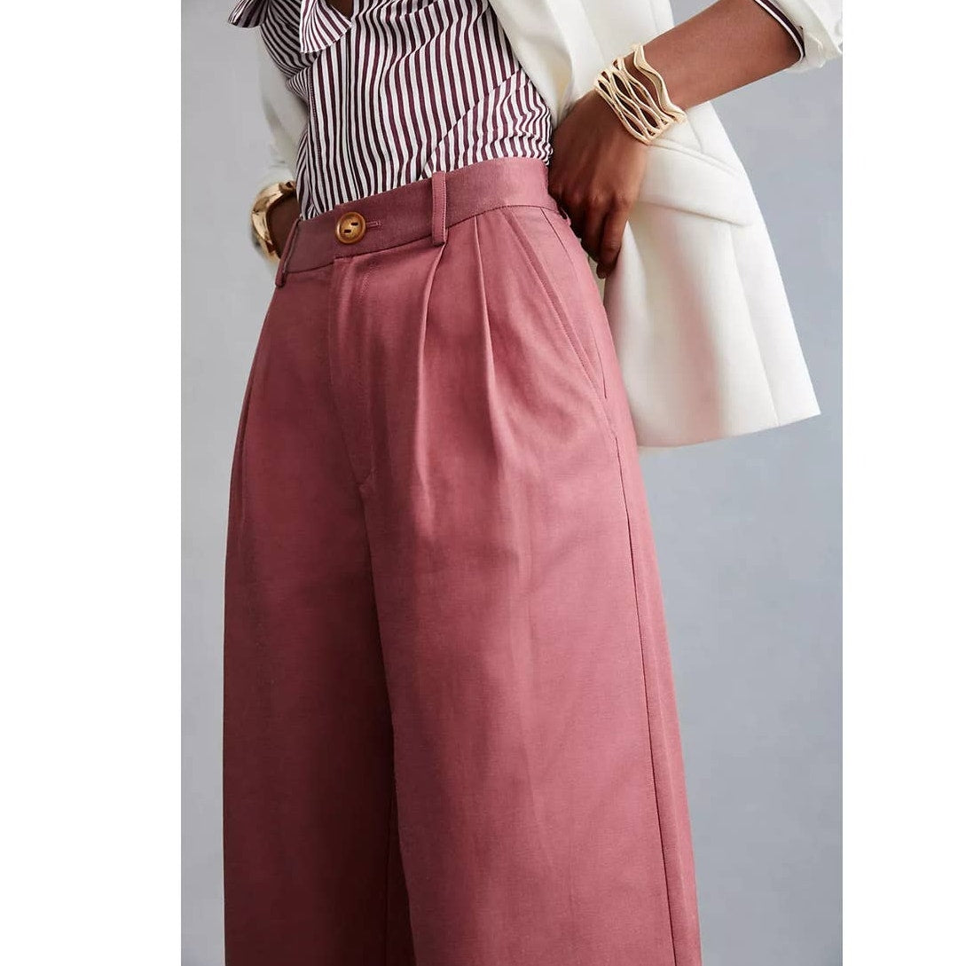 New Anthropologie Magali Pascal Audra Pants $345 SMALL Rose