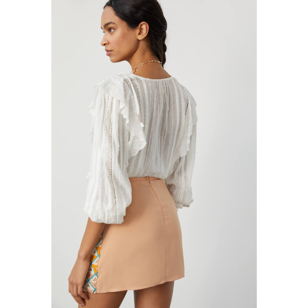 Anthropologie Walter Baker Slim Hand-Beaded Mini Skirt
