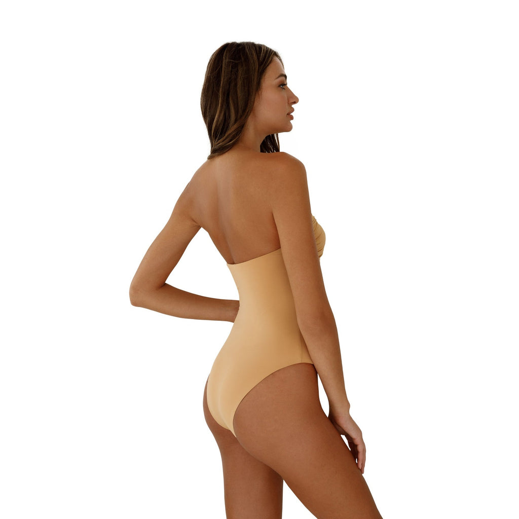 New KYRA Reversible ONE PIECE Swimsuit by KYA (SAND/PEACH)  $167 MEDIUM 6/8