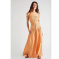New Free People Frances Skirt Set $148 LARGE Pastry Shell Ribbed Knit Crop Top