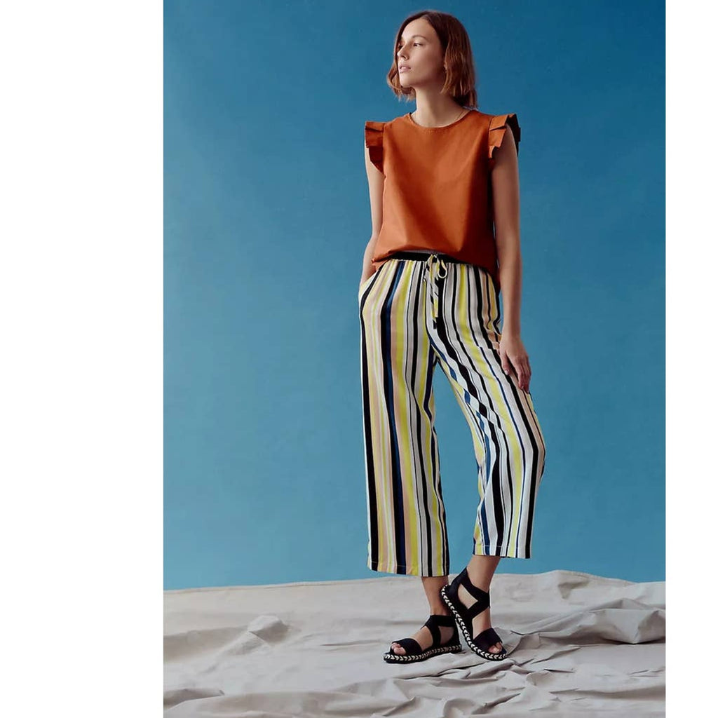 New Peter Som for Anthropologie Theodora Striped Wide-Leg Pants $158 PLUS 1X