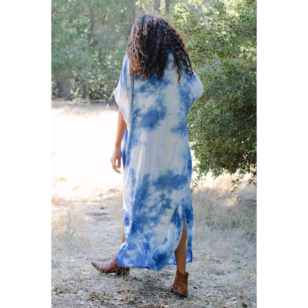 New Rachel Pally Tie Dye Rae Dress Maxi Caftan $298 SMALL Sorbet