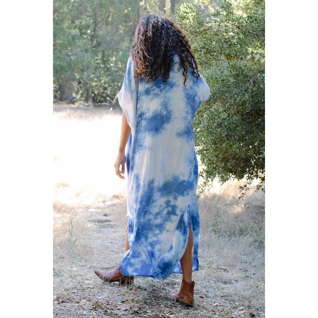 New Rachel Pally Tie Dye Rae Dress Maxi Caftan $298 SMALL Sorbet