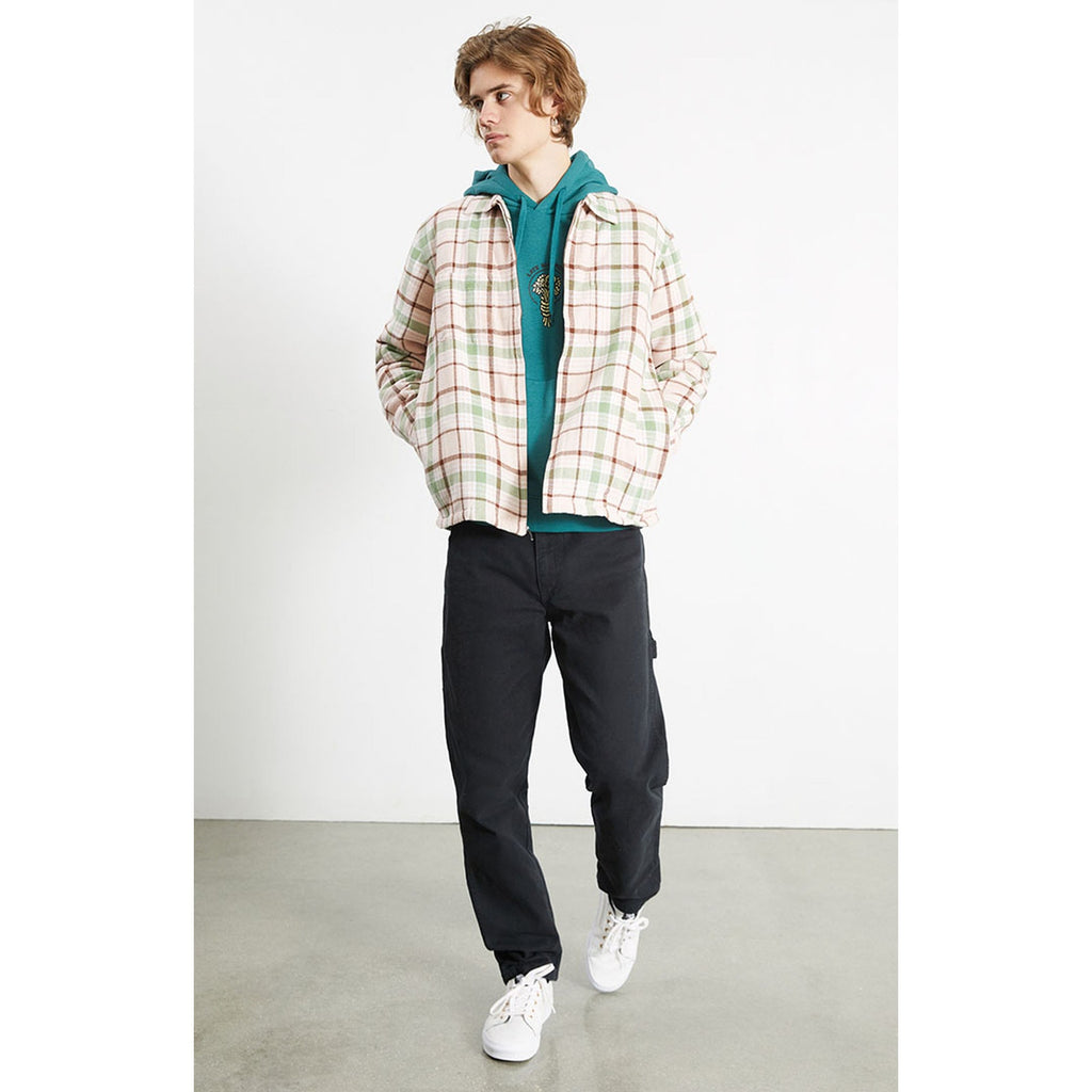 New Urban Outfitters OBEY Dom Plaid Shirt Jacket $120 MEDIUM Pink Clay