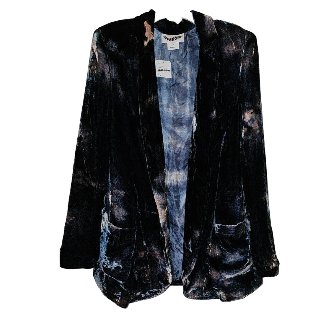 New FREE PEOPLE Space Velvet Blazer RIVERSIDE TOOL AND DYE $500 Size X-Small