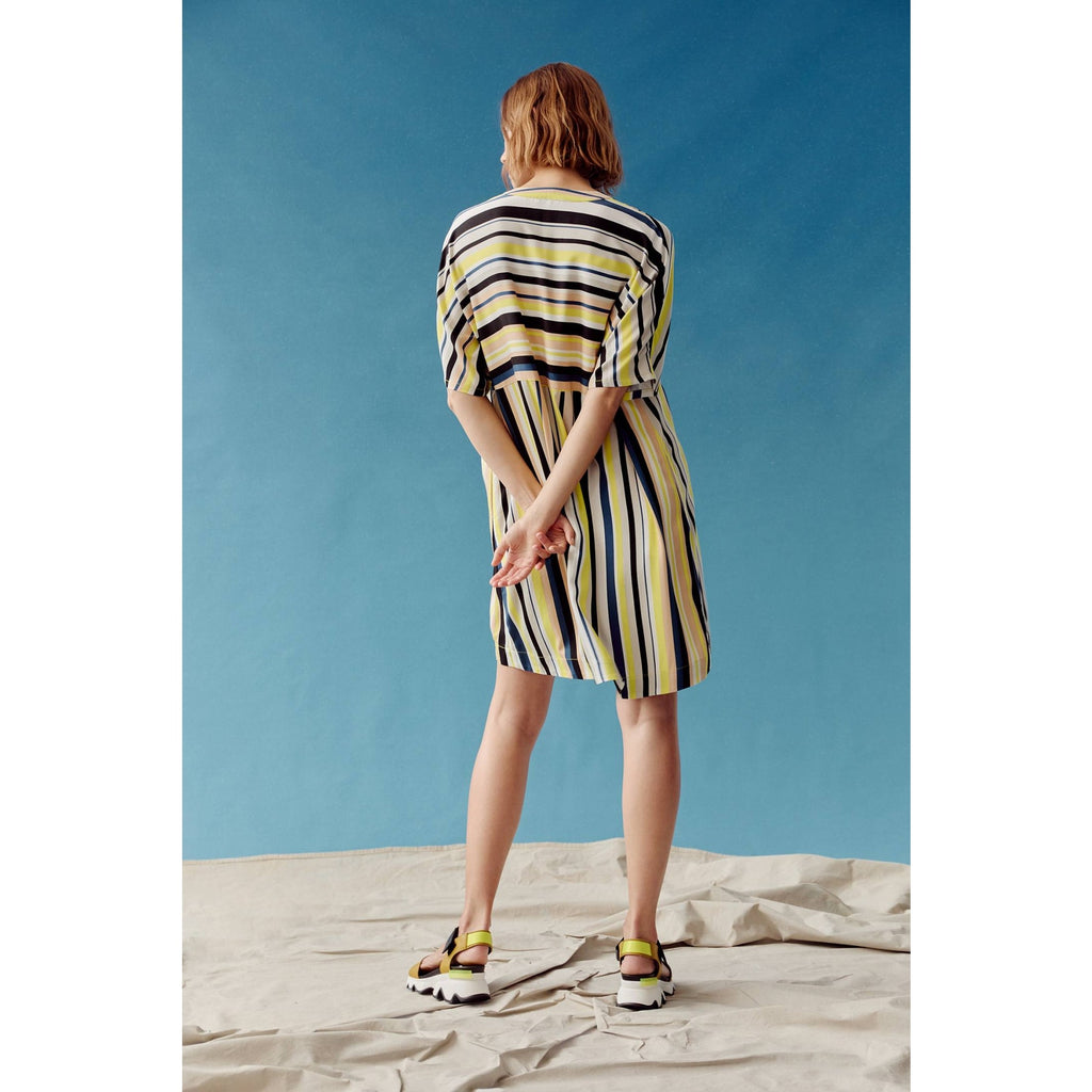 New Anthropologie Peter Som Naxos Striped Tunic Dress $148 XS/S Yellow