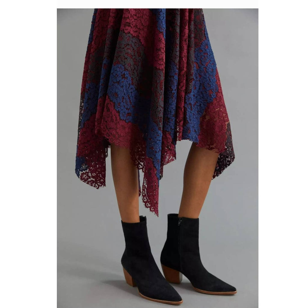 New Anthropologie Sachin & Babi Lace Handkerchief Midi Skirt $190 SIZE 0